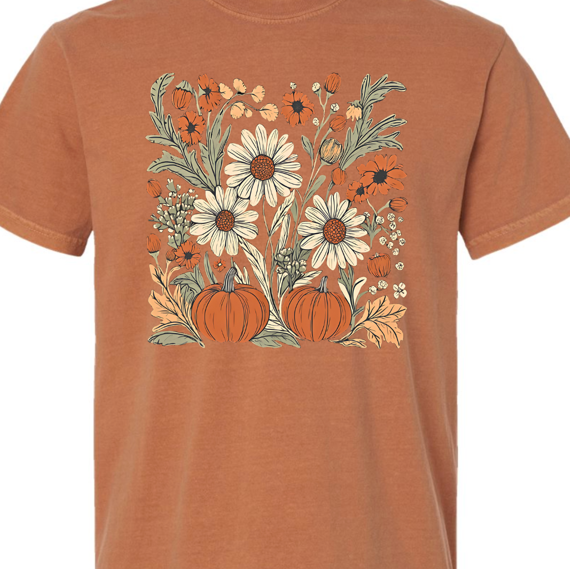 Boho Fall Floral Comfort Color Tee