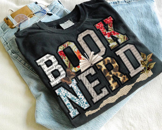 Book Nerd Floral Graphic Tee | Vintage Book Lover Shirt