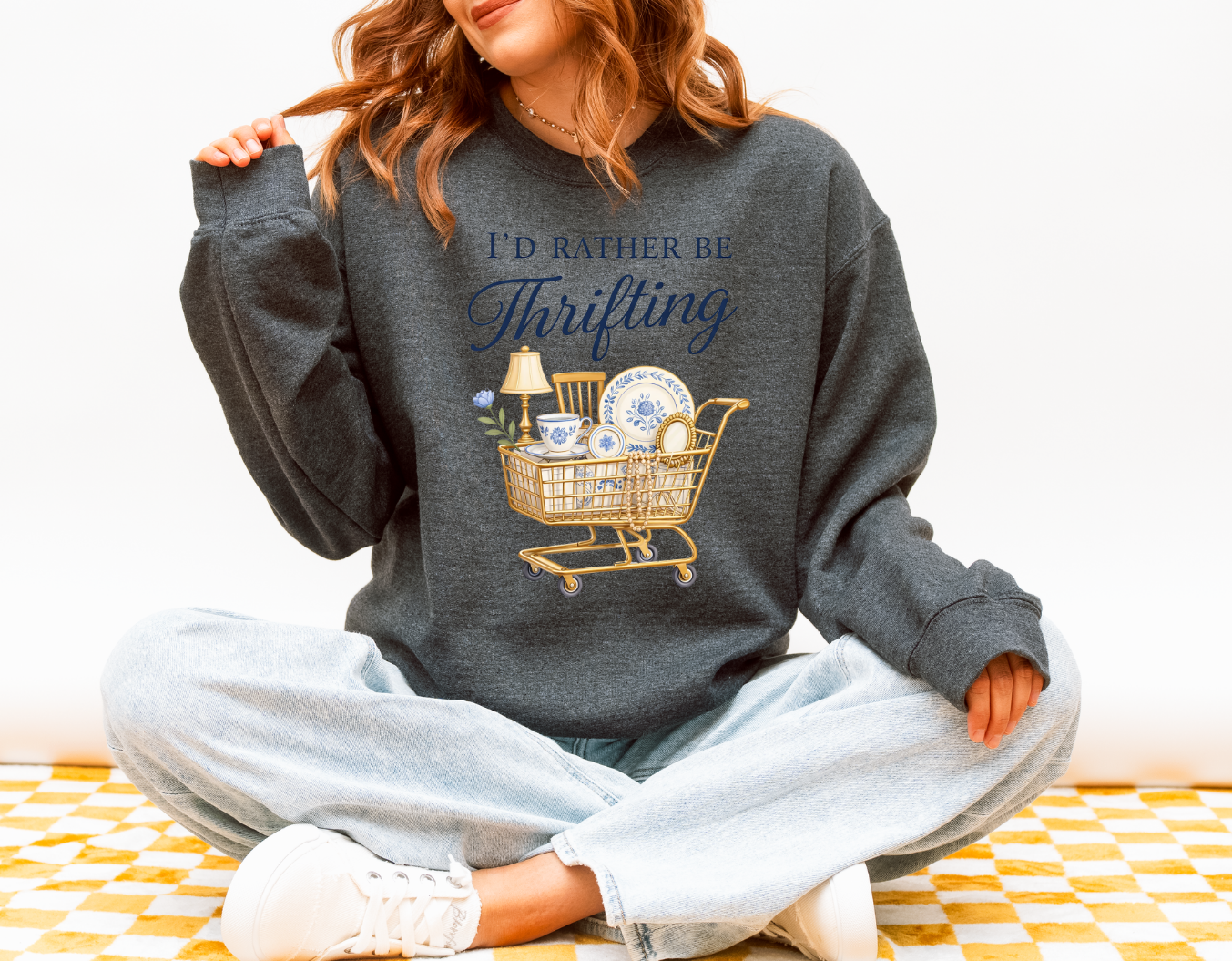 I’d Rather Be Thrifting | Crewneck Sweatshirt