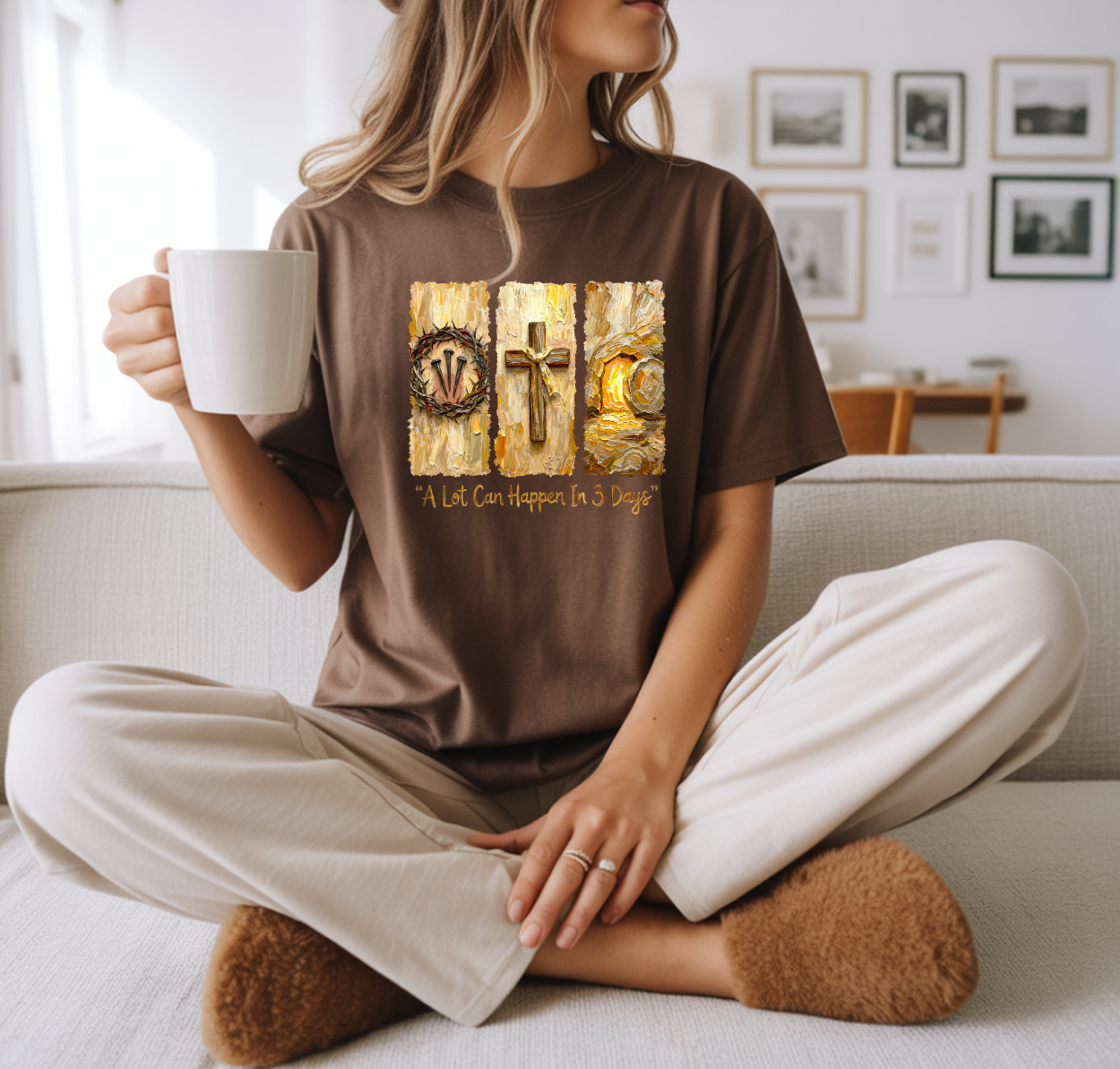 A Lot Can Happen in 3 Days™ Christian Graphic Tee – Faith-Based Easter Shirt | Story & Grace Co.