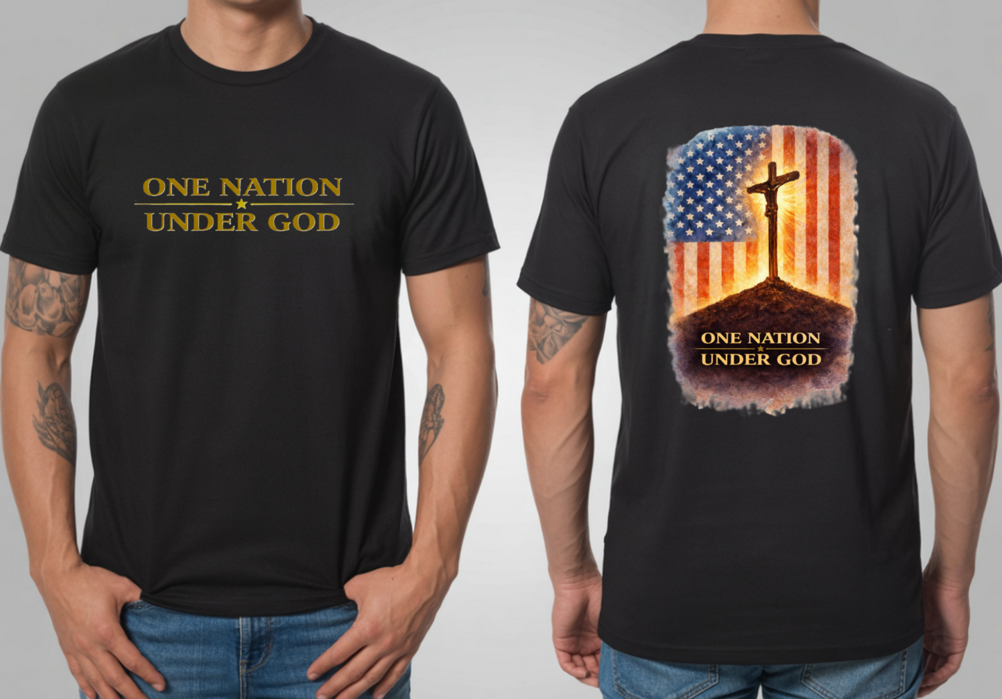 One Nation Under God |Faith & Freedom Patriotic T-Shirt