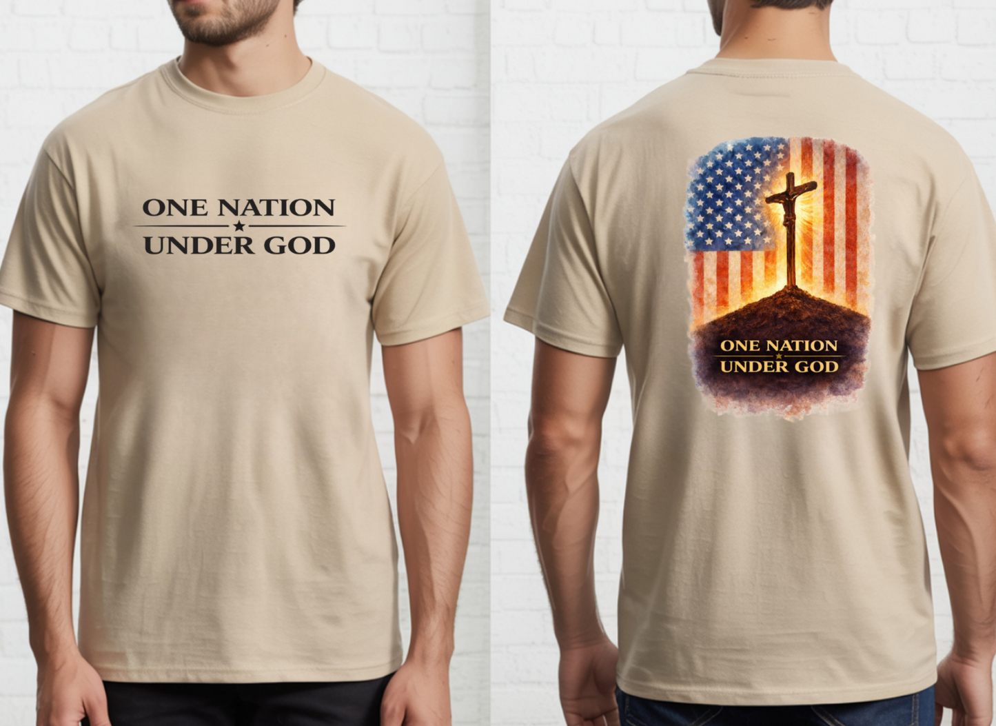 One Nation Under God |Faith & Freedom Patriotic T-Shirt