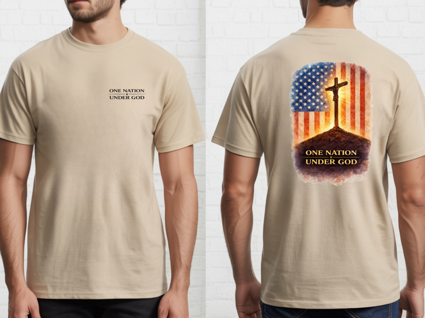 One Nation Under God |Faith & Freedom Patriotic T-Shirt