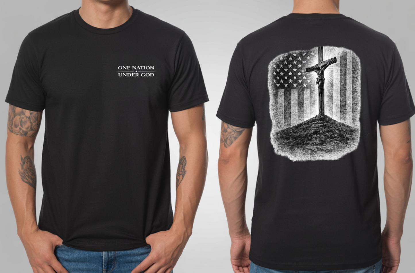One Nation Under God |Faith & Freedom Patriotic T-Shirt