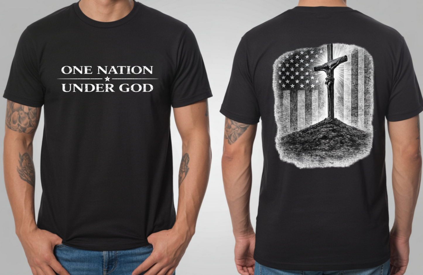 One Nation Under God |Faith & Freedom Patriotic T-Shirt