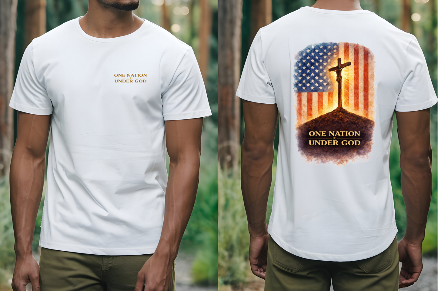 One Nation Under God |Faith & Freedom Patriotic T-Shirt