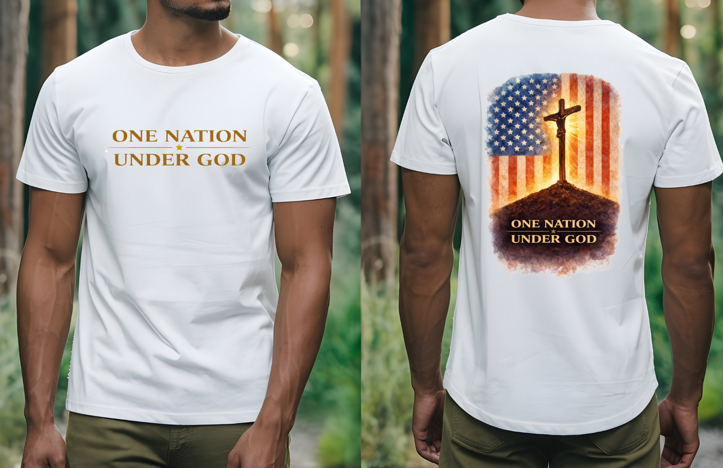 One Nation Under God |Faith & Freedom Patriotic T-Shirt