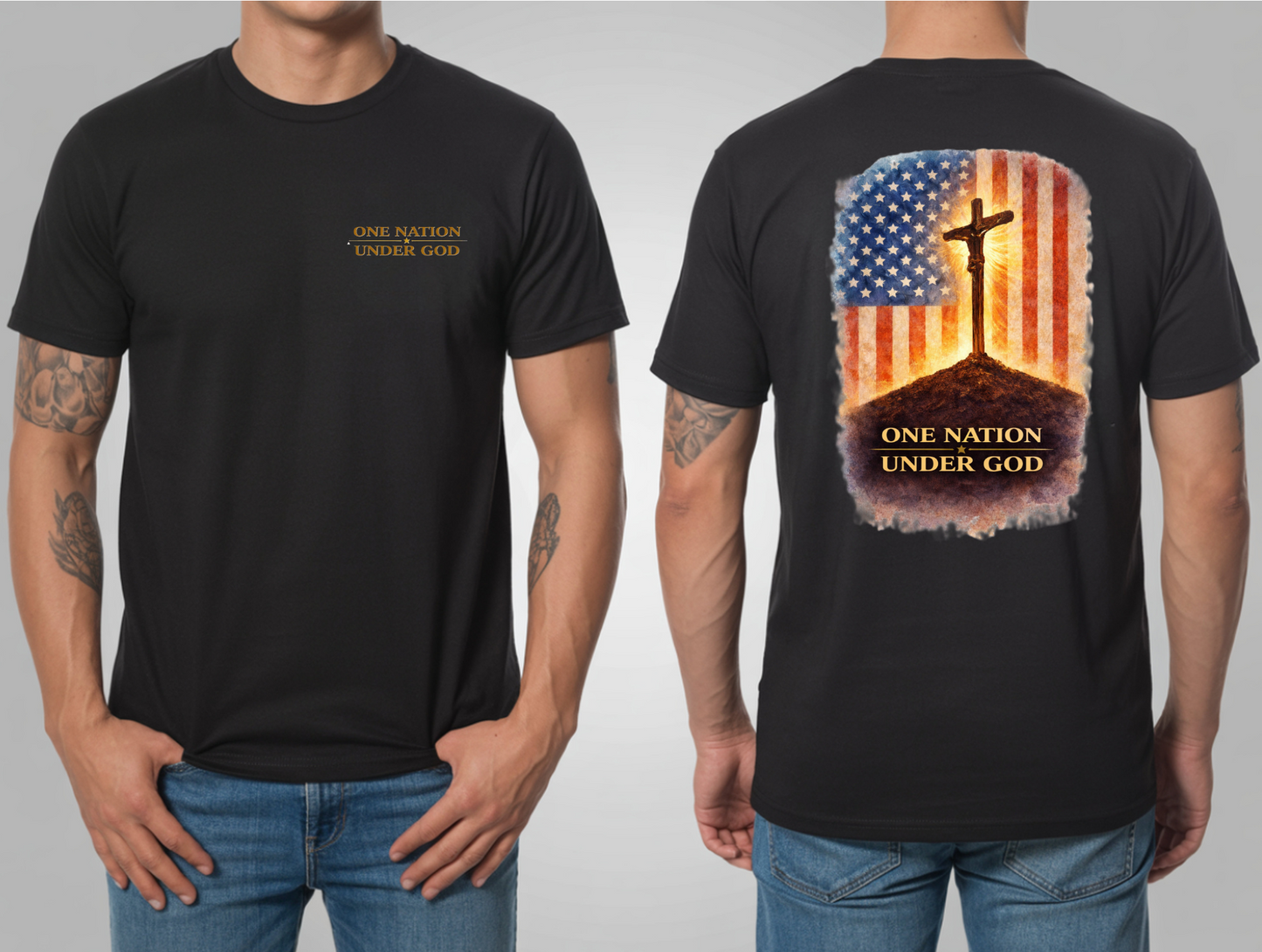 One Nation Under God |Faith & Freedom Patriotic T-Shirt