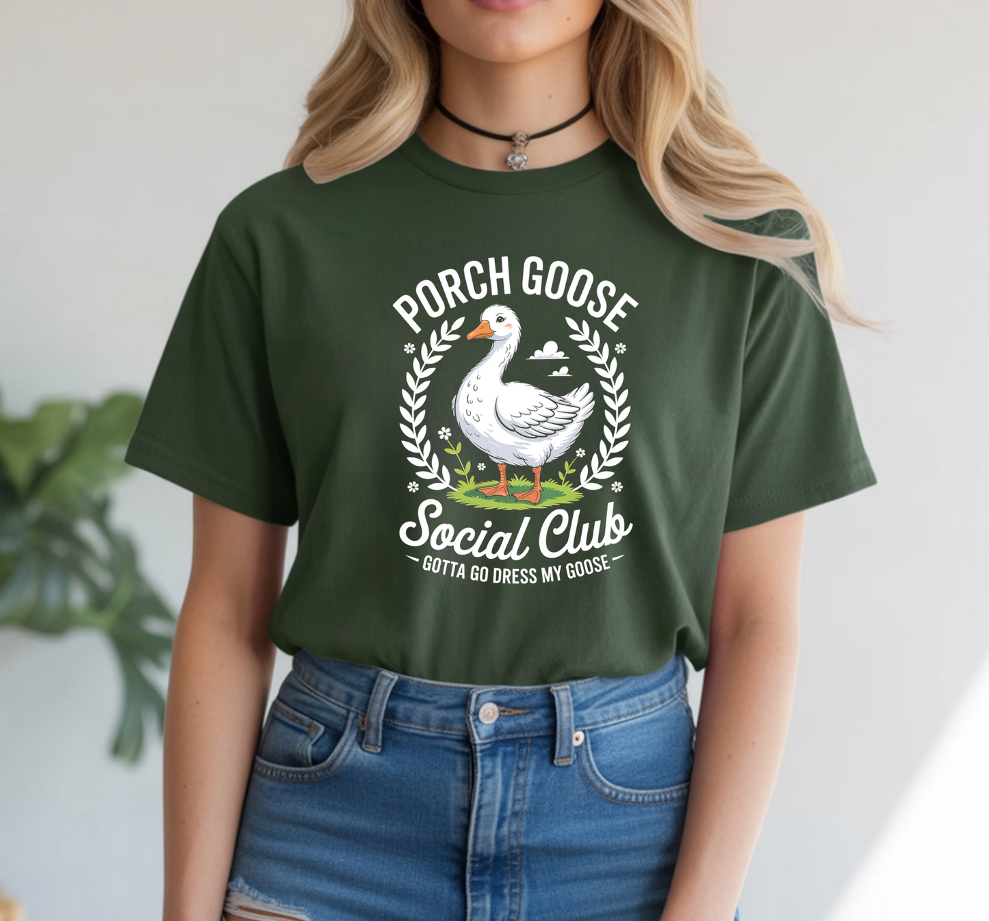 Porch Goose Social Club Tee – “Gotta Go Dress My Goose” Grap