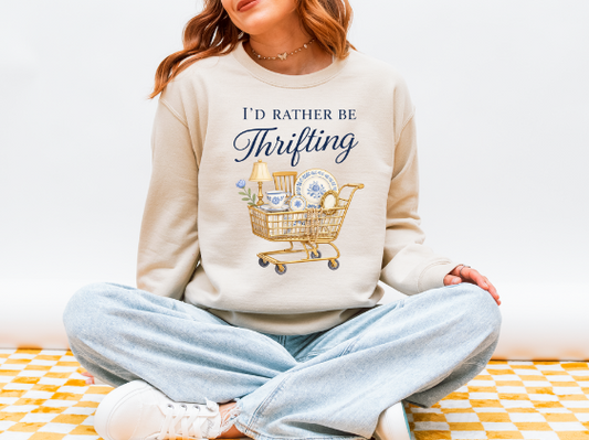 I’d Rather Be Thrifting | Crewneck Sweatshirt