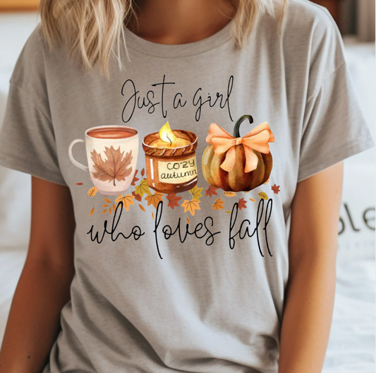 Just A Girl Who Loves Fall Tee
